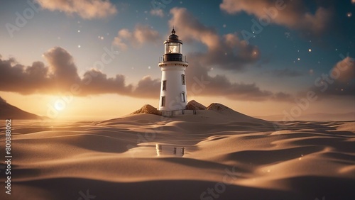 lighthouse at sunset highly intricately detailed photograph of Castle Point Lighthouse, 