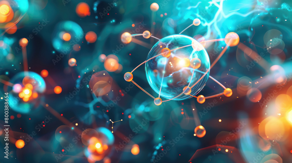 Atomic and Molecular Structure Illustration Atomic and Molecular Structure Illustration