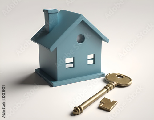 house key, house and key