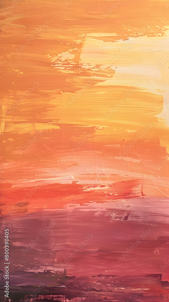 Naklejka premium An abstract sunset painting with minimalist brushstrokes and a warm, inviting palette.