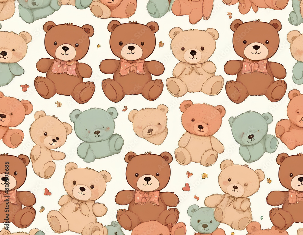 Fototapeta premium Cute bear character mascot designs