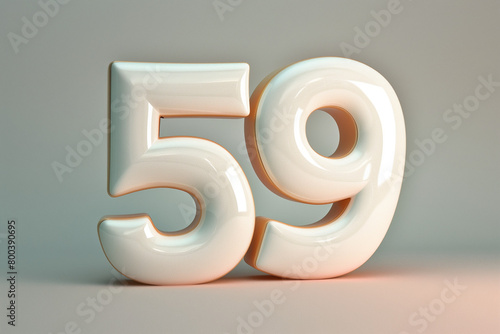 Number 59 in 3d style