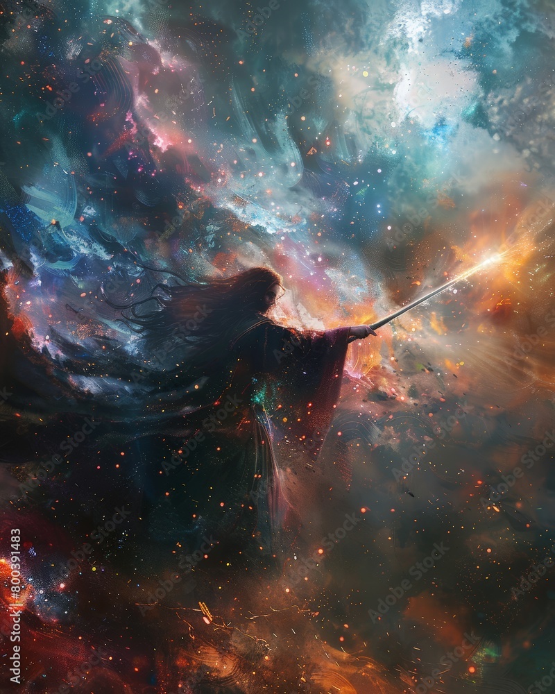 Fantasy art concept magician facing demons and darkness forces lights wallpaper Fantasy art concept magician facing demons and darkness forces lights wallpaper