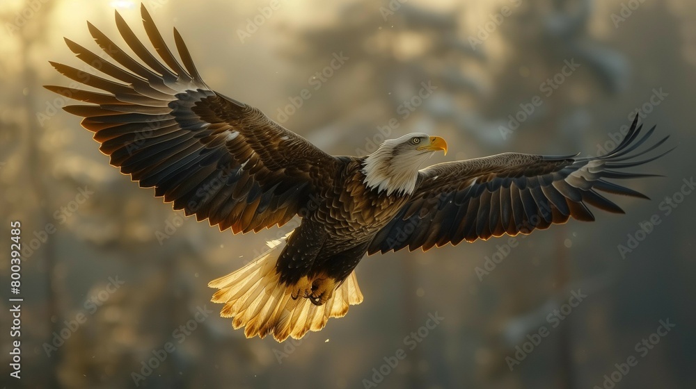 Eagle's Determined Gaze: Symbol of Righteousness, generative ai Eagle's Determined Gaze: Symbol of Righteousness, generative ai