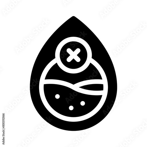 water scarcity glyph icon