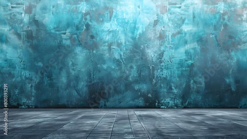 Blue abstract texture on a dark wall in a deserted street. Concept Abstract Art, Textured Walls, Urban Photography, Blue Color Palette, Desolate Landscapes photo