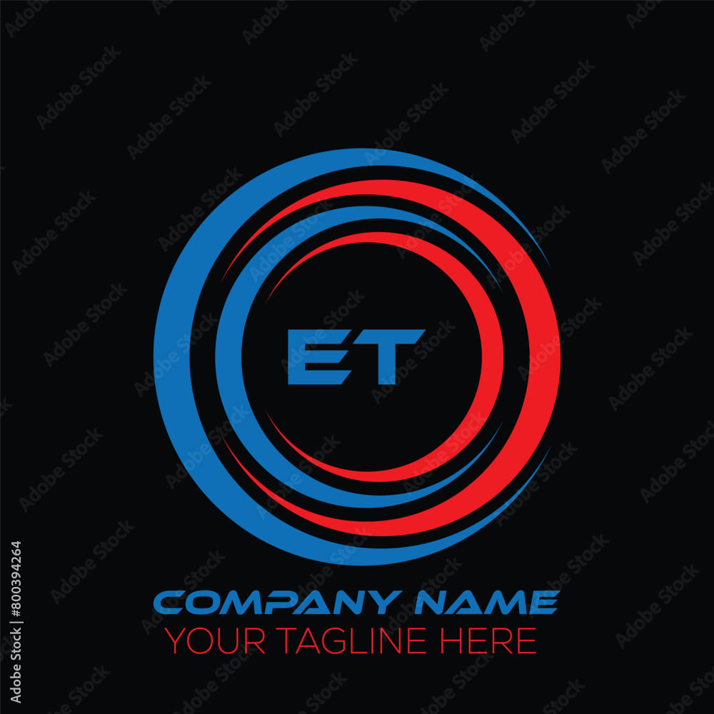 ET letter logo creative design. ET unique design. ET letter logo design on black background. ET letter logo creative design. ET unique design. ET letter logo design on black background.