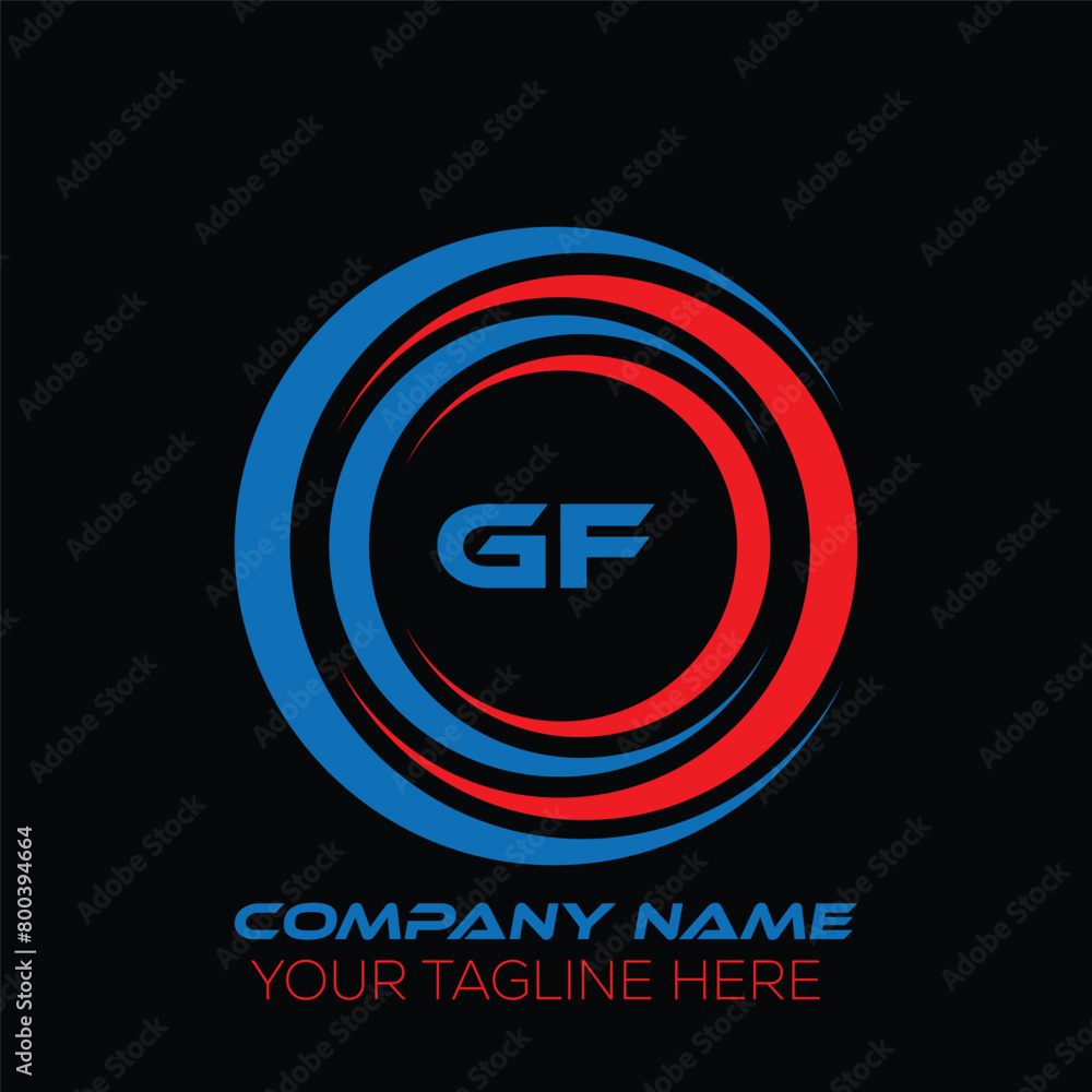 GF letter logo creative design. GF unique design. GF letter logo design on black background. GF letter logo creative design. GF unique design. GF letter logo design on black background.