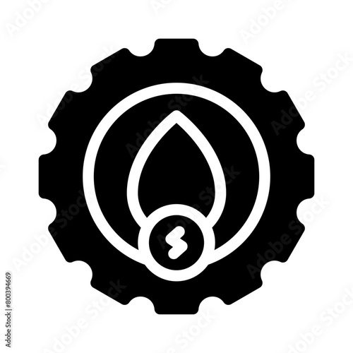 hydro power glyph icon