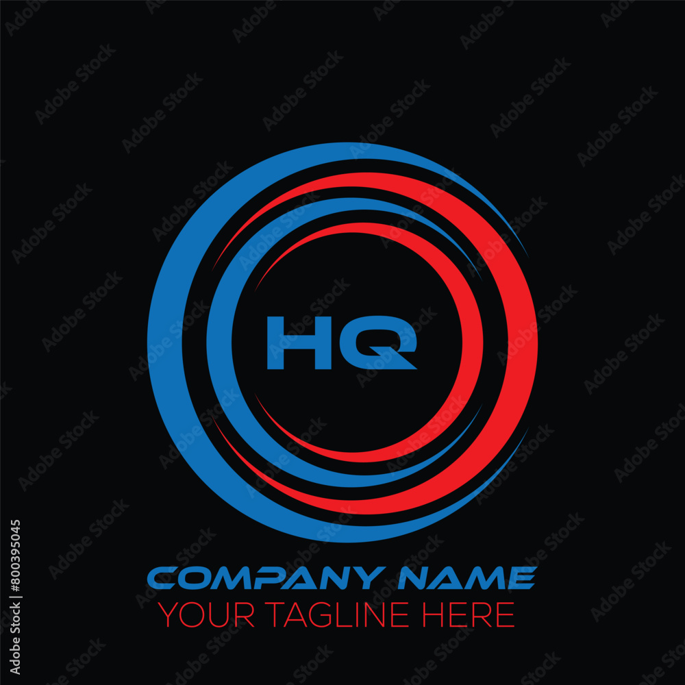 HQ letter logo creative design. HQ unique design. HQ letter logo design on black background. HQ letter logo creative design. HQ unique design. HQ letter logo design on black background.