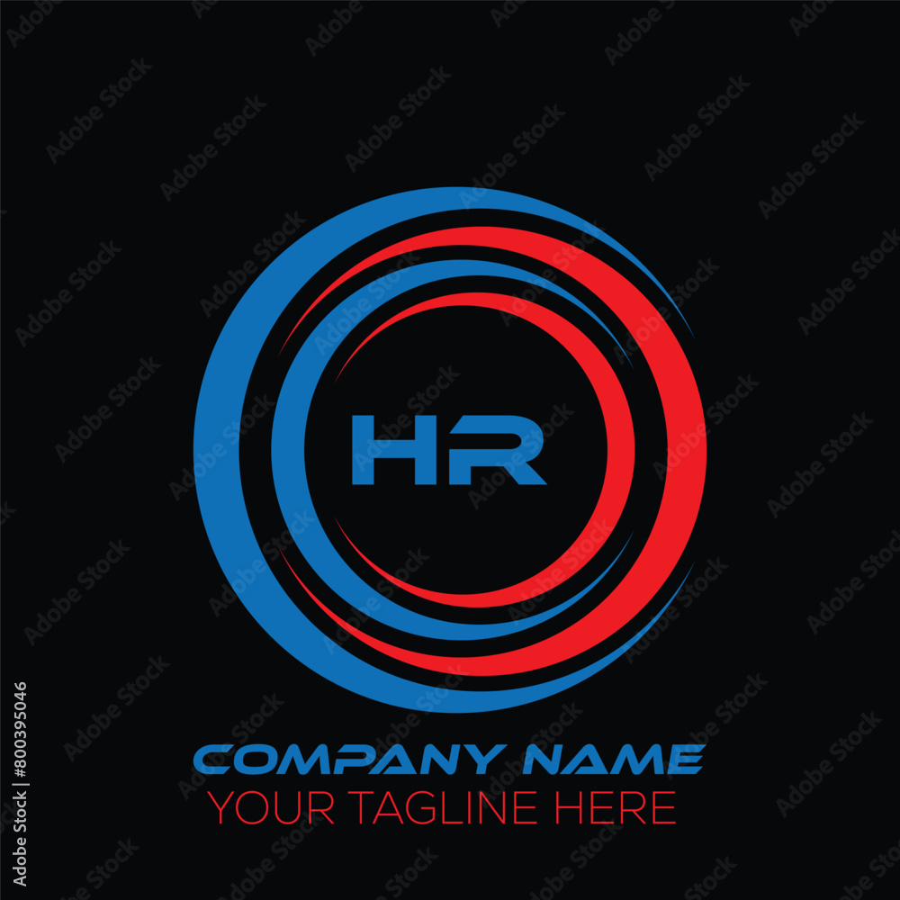 HR letter logo creative design. HR unique design. HR letter logo design on black background. HR letter logo creative design. HR unique design. HR letter logo design on black background.