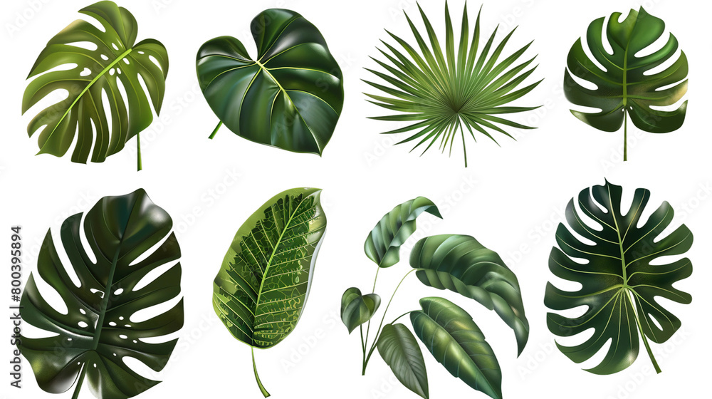 Vibrant Green Foliage for Eco-Friendly Designs, Perfect for Botanical Backgrounds and Natural Decor
