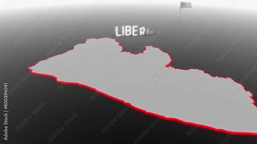 3d animated map of Liberia gets hit and fractured by the text “Climate Crisis” 3d animated map of Liberia gets hit and fractured by the text “Climate Crisis”