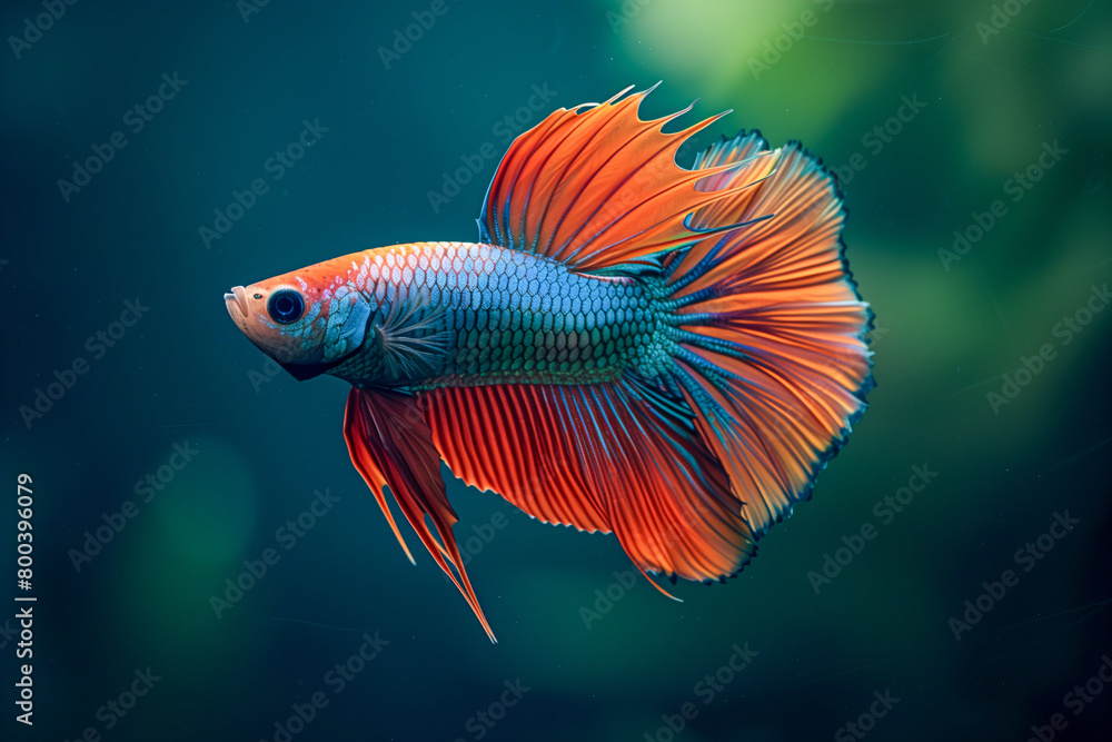 Vibrant Siamese Fighting Fish in Natural Aquatic Environment - Perfect for Aquarium Enthusiasts Vibrant Siamese Fighting Fish in Natural Aquatic Environment - Perfect for Aquarium Enthusiasts