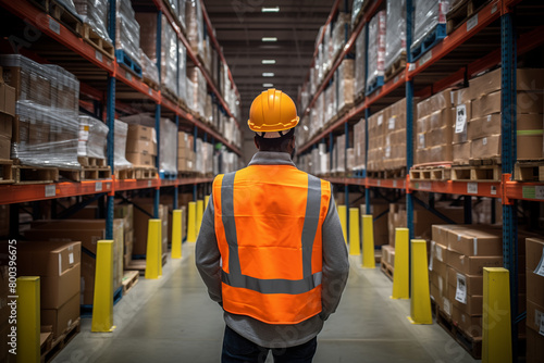 Modern warehouse filled with stacks of small parcel boxes showcasing E-commerce Logistics 