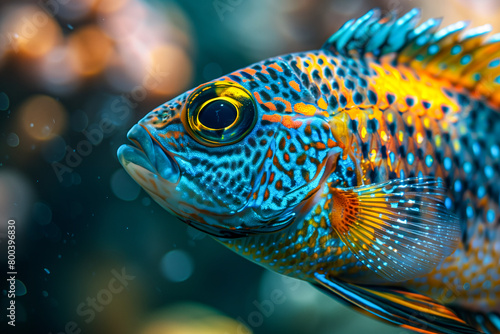 Vibrant Tropical Fish Close-Up in Natural Ocean Habitat