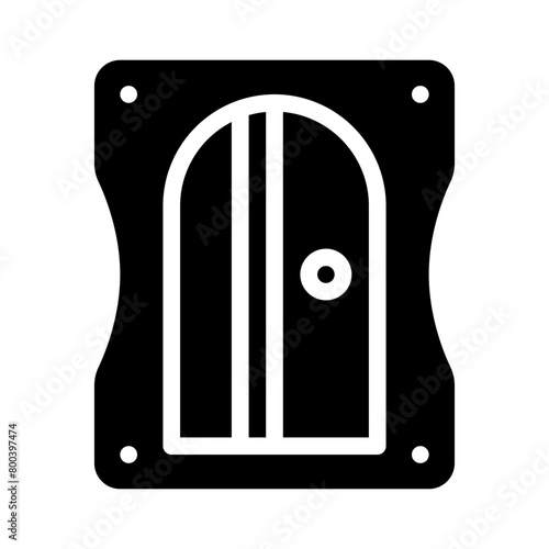 pencil sharpener glyph icon