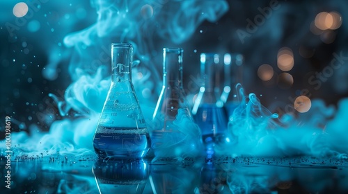 interesting and colorful background describing chemistry