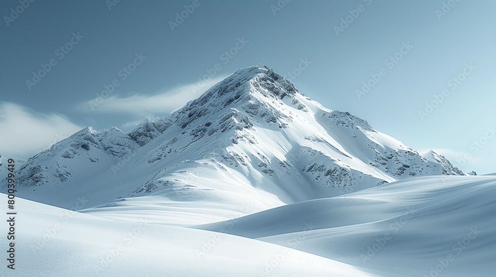 Pristine Winter Landscape, generative ai