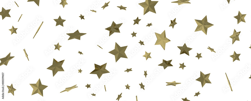 Fototapeta premium Cascading Christmas Constellations: Brilliant 3D Illustration Showcasing Falling Festive Star Patterns