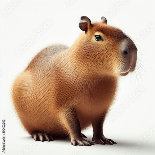 Capybara isolated on white