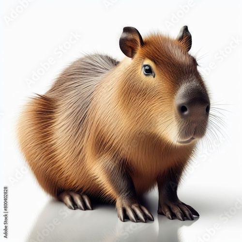 Capybara isolated on white