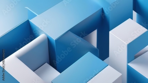 abstract blue background with cubes
