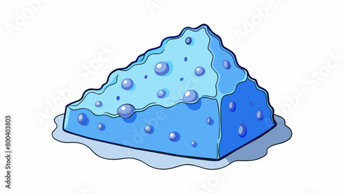 A creamy pale blue dressing with a velvety texture and a tangy sharp taste. It is with crumbles of blue cheese adding a burst of flavor to any salad. Cartoon Vector.