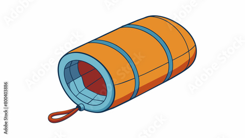 A cylindricalshaped liner made of moisturewicking material to keep you dry and comfortable. It has a drawstring hood to provide extra warmth and a. Cartoon Vector.