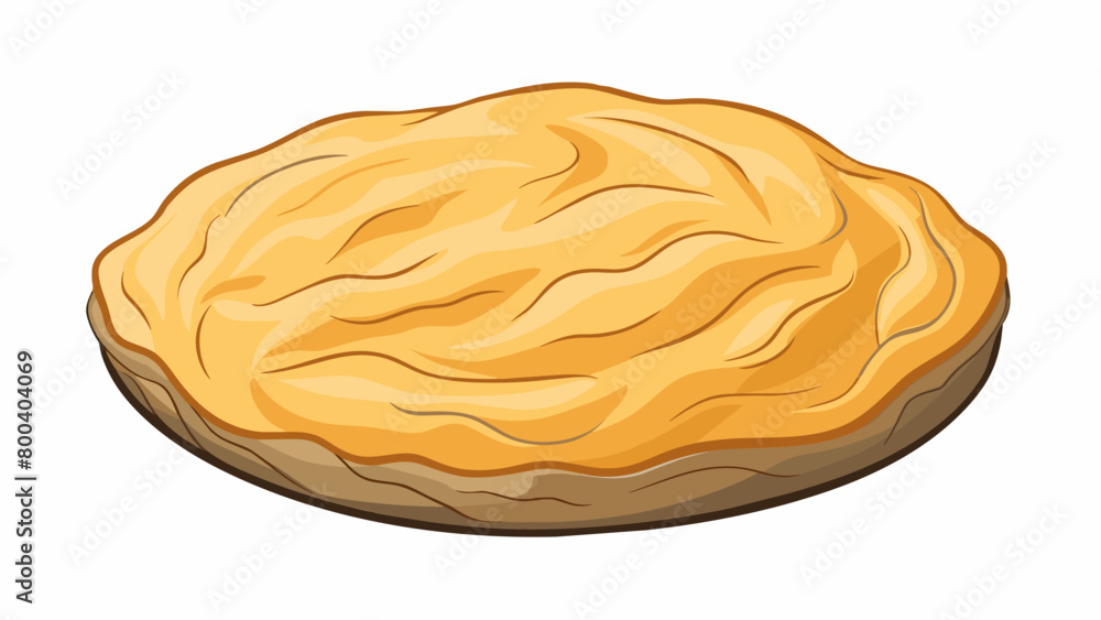 A flat circular piece with a slightly wrinkled surface and a lightweight airy feel. It has a subtle milky flavor and can be panfried or added to soups. Cartoon Vector. A flat circular piece with a slightly wrinkled surface and a lightweight airy feel. It has a subtle milky flavor and can be panfried or added to soups. Cartoon Vector.