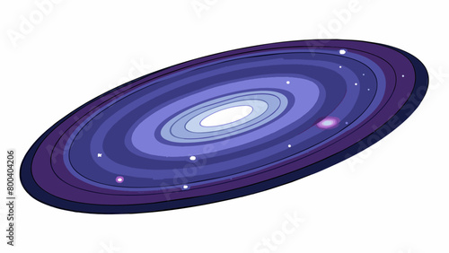 A Galaxy also contains a large amount of dark matter which cannot be seen or directly detected. This mysterious substance makes up most of the Galaxys. Cartoon Vector.