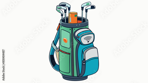 A highend professionalgrade bag that includes a builtin GPS system for tracking distances and a Bluetooth speaker for playing music on the course. The. Cartoon Vector.