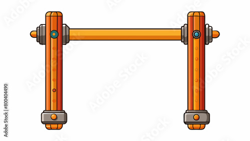 A horizontal bar can also refer to a sy metal or wooden bar that is installed horizontally across a doorway for pullup exercises or as a handhold for. Cartoon Vector.