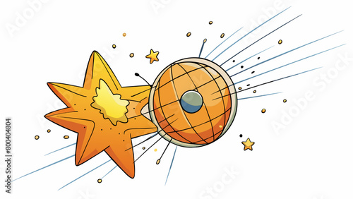 A lone star tens of times larger than our sun reaches the end of its life cycle and implodes in a fiery blast. The resulting supernova leaves behind a. Cartoon Vector.