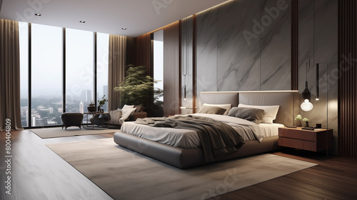 Modern Contemporary bedroom interior. © Jaroon