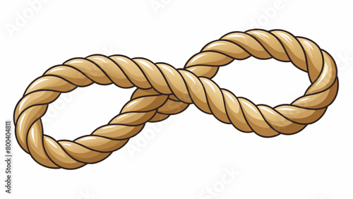 A long and flexible rope made of natural materials like hemp or cotton with a slightly co texture and a beige color. Its pliable nature allows it to. Cartoon Vector.