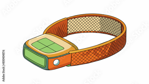 A lightweight mesh bracelet with a small pocket containing a strongsmelling herbal repellent. The bracelet can be worn on the wrist or ankle and. Cartoon Vector.