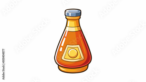 A lightcolored vinegar with a sweet and sour taste often used in stirfries and Asian sauces.  on white background . Cartoon Vector.