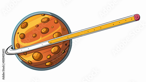 A ruler of the solar system with a strong gravitational pull that deflects comets and asteroids away from its orbit. This powerful force also creates. Cartoon Vector.