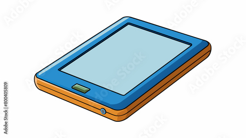 A sleek modern ebook device with a crisp highresolution screen. It is slim and lightweight making it easily portable for reading on the go.  on. Cartoon Vector.