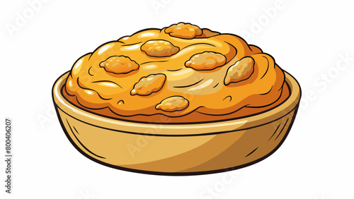 A spreadable light brown mixture with a soft fluffy texture. It has a sweet and slightly savory flavor with hints of roasted peanuts.  on white. Cartoon Vector.