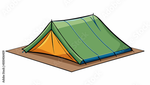 A tent footprint is a durable and tearresistant sheet that is p under a tent to provide an extra layer of protection from sharp rocks branches and. Cartoon Vector.