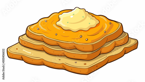 A velvety spread with a light toasty flavor that pairs perfectly with crispy crackers or fluffy pancakes.  on white background . Cartoon Vector.