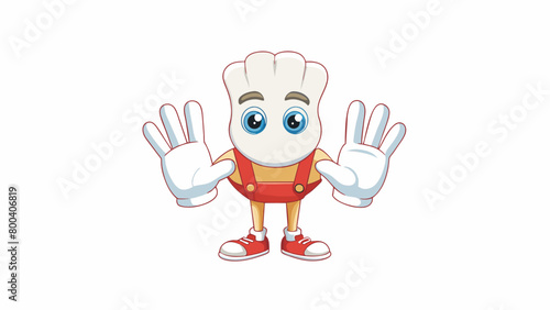 A white chalky substance that is meticulously applied to a gymnasts hands before each event. It creates a dry tacky feeling on the skin and helps. Cartoon Vector.