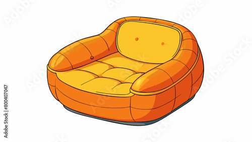 An inflatable chair that can be inflated and deflated quickly making it ideal for beach trips or festivals. It is made of thick plastic and has a. Cartoon Vector.