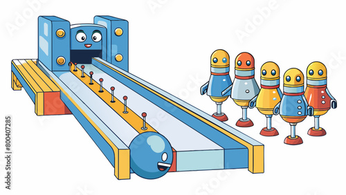At the end of each lane is a large automated machine that sets the pins back up after theyve been knocked down. It also keeps track of the score and. Cartoon Vector.
