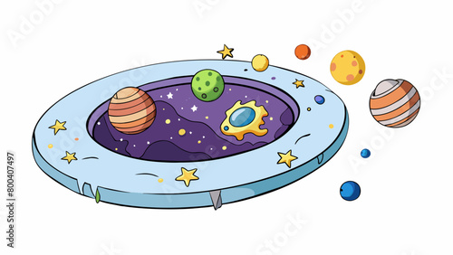 Imagine a sinkhole on Earth except its in space and instead of swallowing dirt and rocks it devours entire stars and their planets leaving behind. Cartoon Vector.