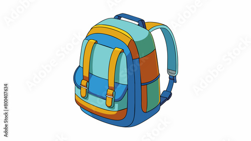 Lightweight backpack with adjustable ss This backpack is made of a lightweight waterresistant material and has padded adjustable shoulder ss. It is. Cartoon Vector.