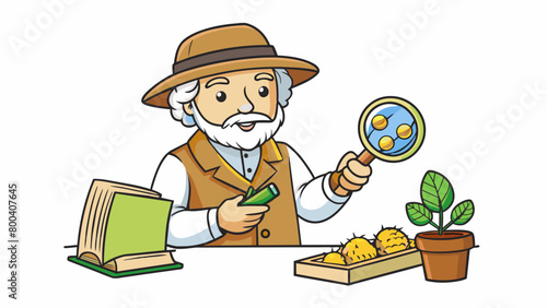 Like a gardener the historian carefully tends to the seeds of information nurturing them with research and analysis until they bloom into a rich and. Cartoon Vector.