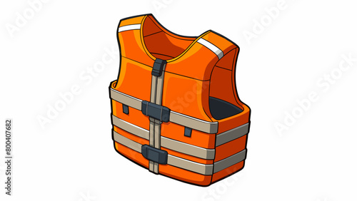 Made of durable lightweight material the life jacket is an inflatable device that can be easily folded and stored in a compact size. It also has a. Cartoon Vector.